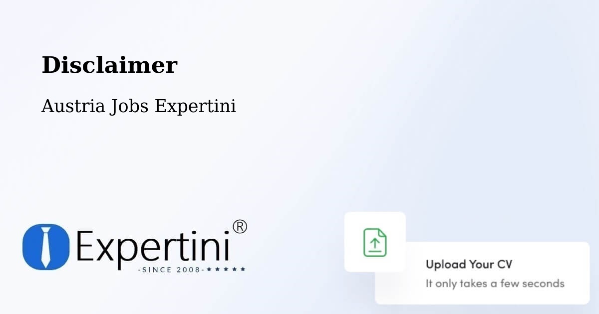 Disclaimer – Lockenhaus - Austria Jobs Expertini